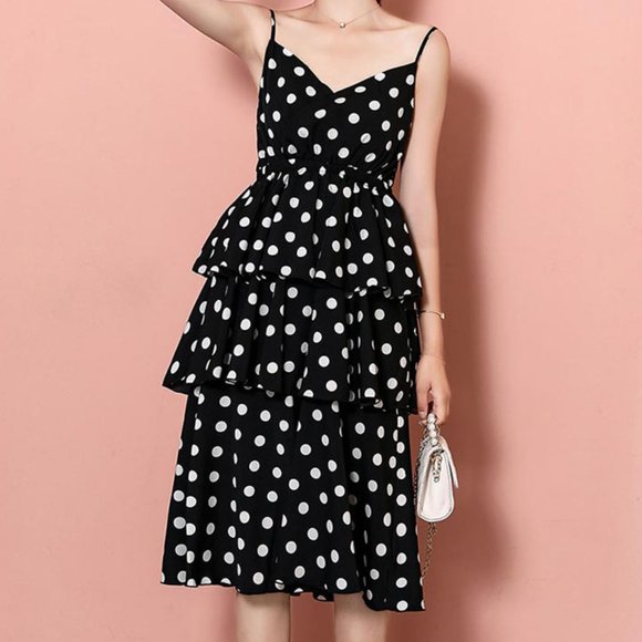 Trendy sling waist sweet temperament dress - Picture 1 of 5